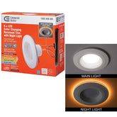 Commercial Electric 6 in. White Integrated LED Recessed Downlight with Nightlight Trim - Like New